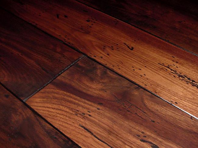 Walnut Antique Distressed French Bleed Hardwood Flooring Photo