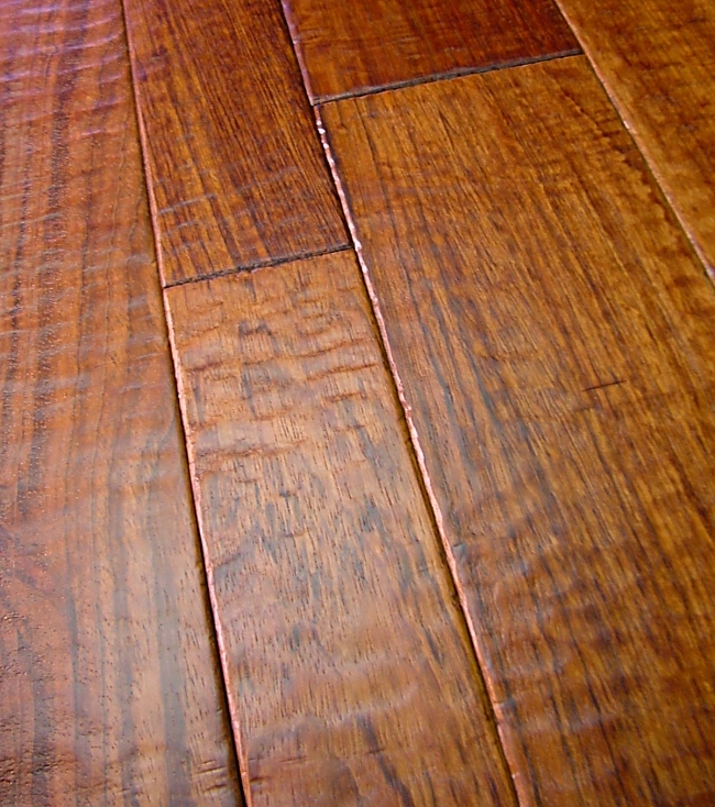 Brazilian Cherry Prefinished Hand Scraped Hardwood Flooring Photo