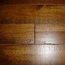 Custom Skip Sawn Hickory Flooring in Chestnut Color