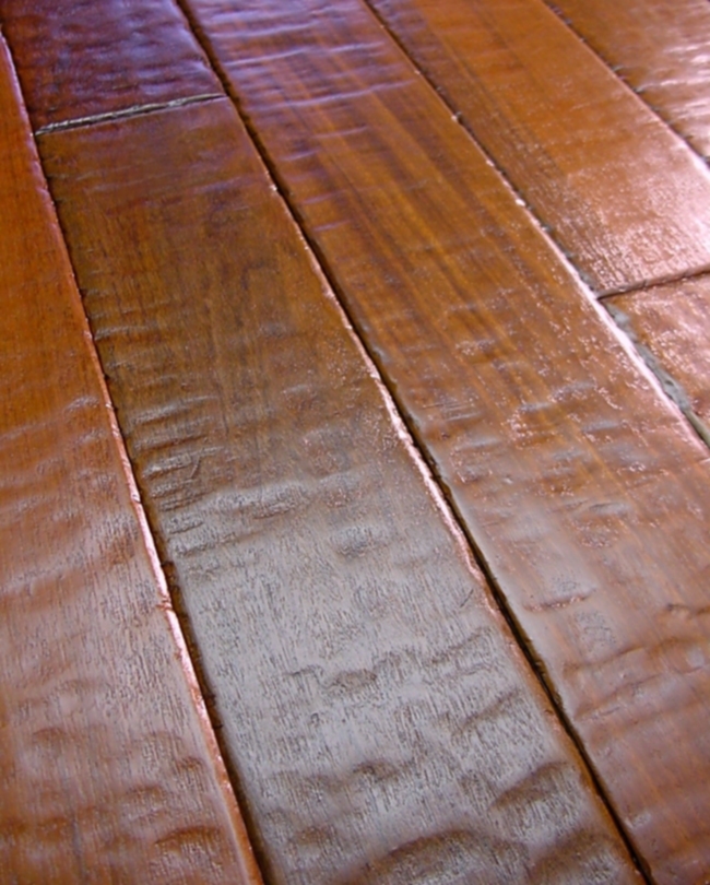 Brazilian Walnut Prefinished Hand Scraped Hardwood Flooring Photo