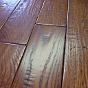 Custom Hand Scraped & Distressed Red Oak Flooring w/Barbed Wire Impressions in Winchester color